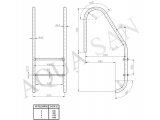 Kripsol лестница с 4 ступеньками Standard PI4/ IP4