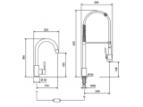 La Torre 2 daļīgs virtuves jaucējkrāns Tower Tech 12485