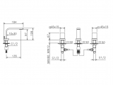 La Torre cмеситель для раковины из 3 частей Java 28801FLAGJA