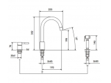 La Torre 3 daļīgs virtuves jaucējkrāns Tower Tech 12385