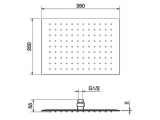 La Torre верхний душ Soff Extra Rect 35x25