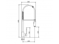 La Torre virtuves jaucējkrāns Tower Tech 12481 izvelkama iztece