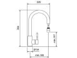 La Torre virtuves jaucējkrāns Tower Tech 12781 izvelkama iztece